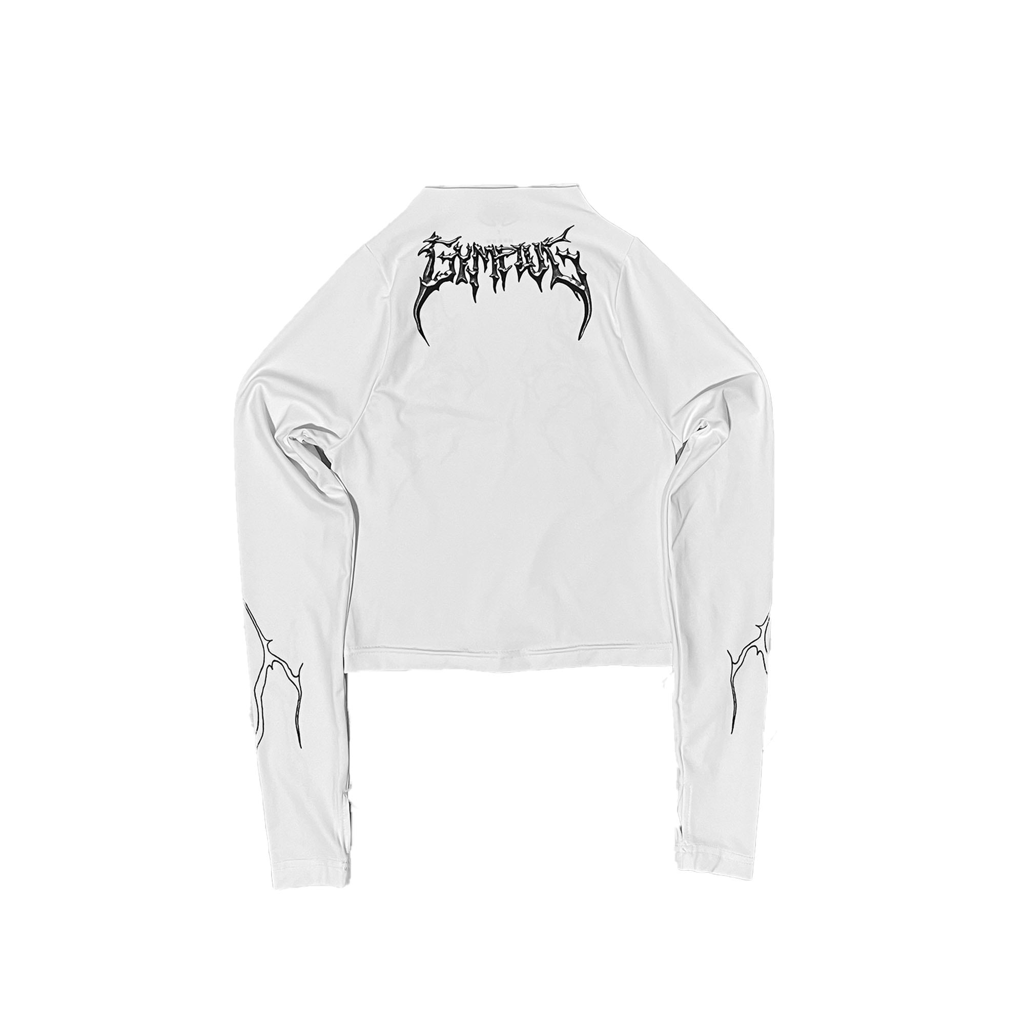training longsleeve croptop white