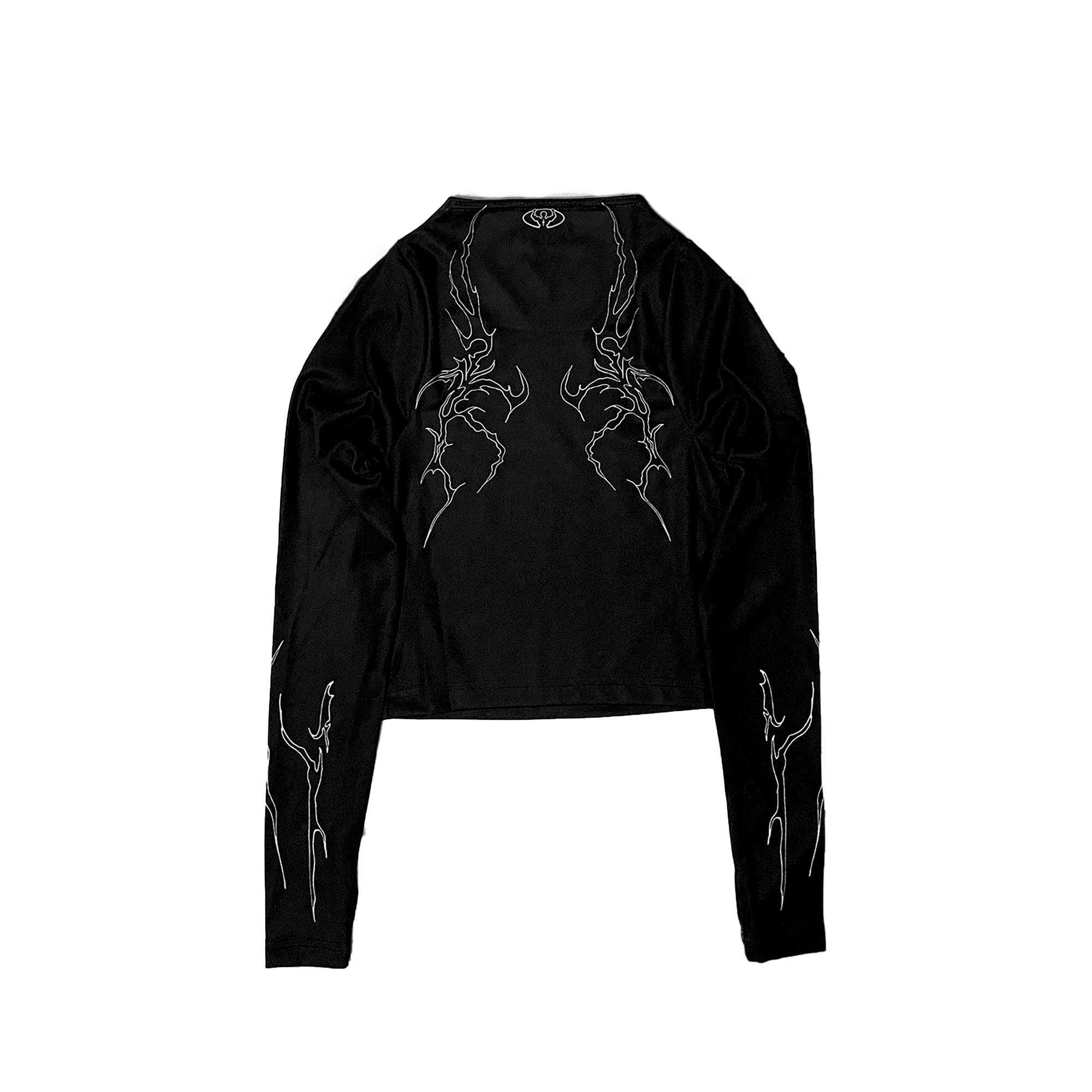 training longsleeve croptop black