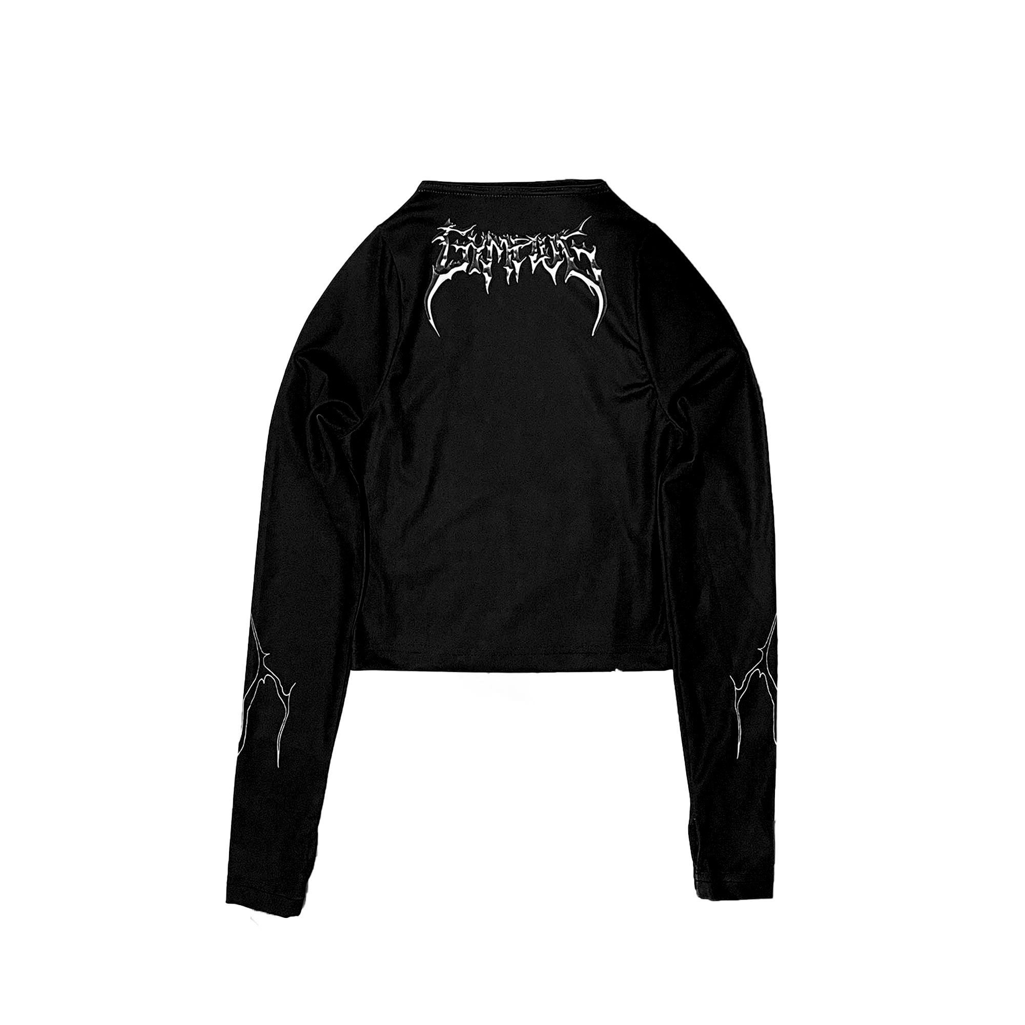 training longsleeve croptop black