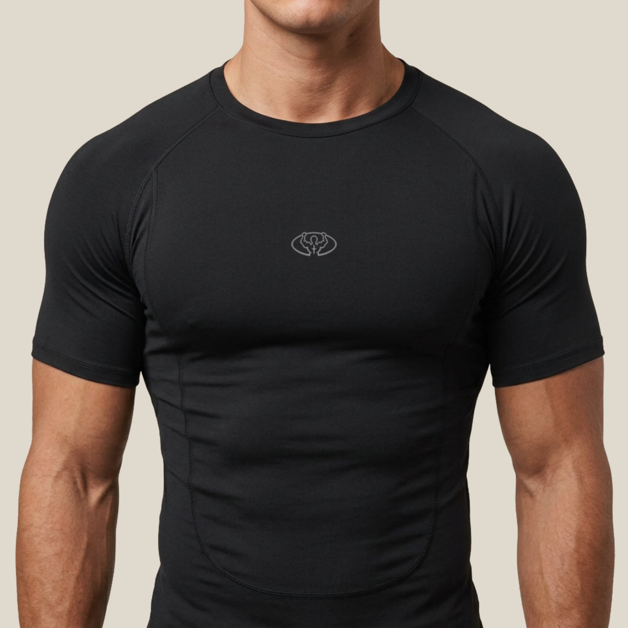 Compression shirt grey logo