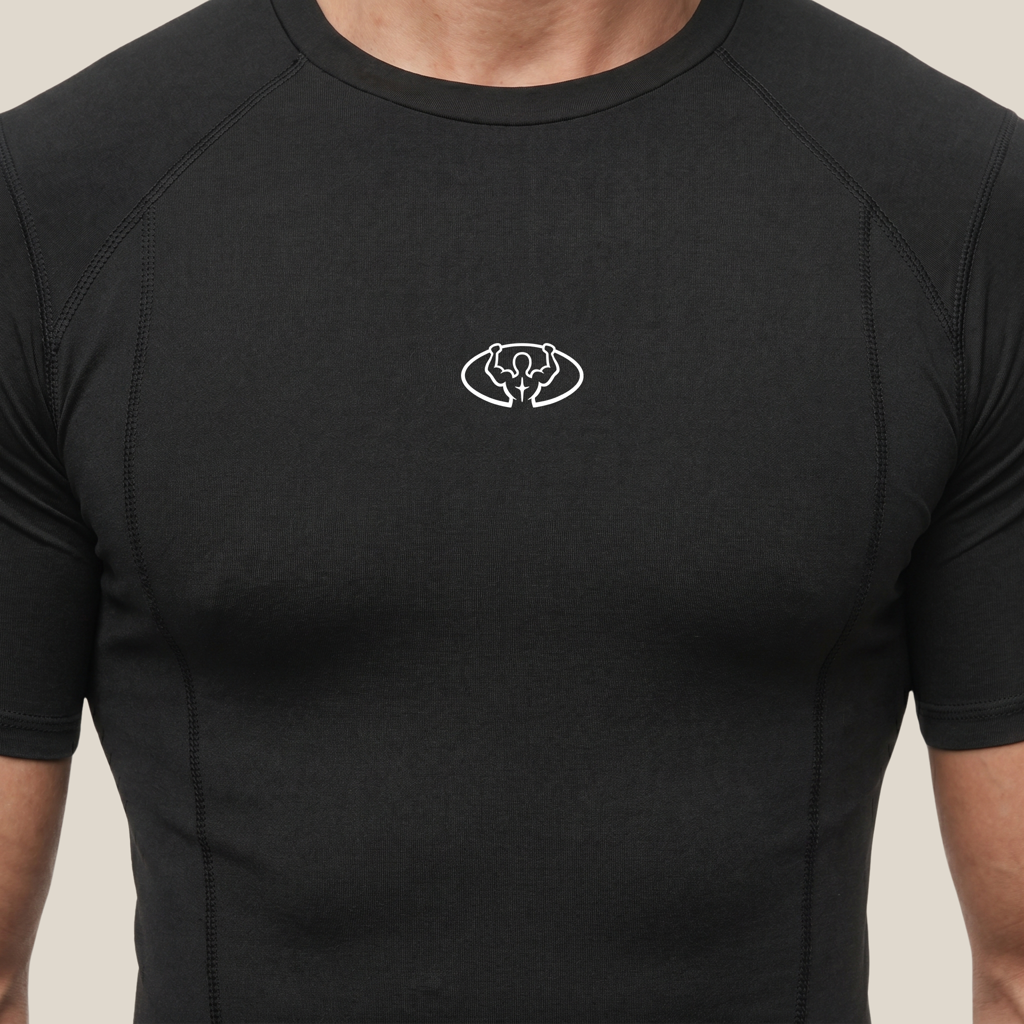 Compression shirt white logo