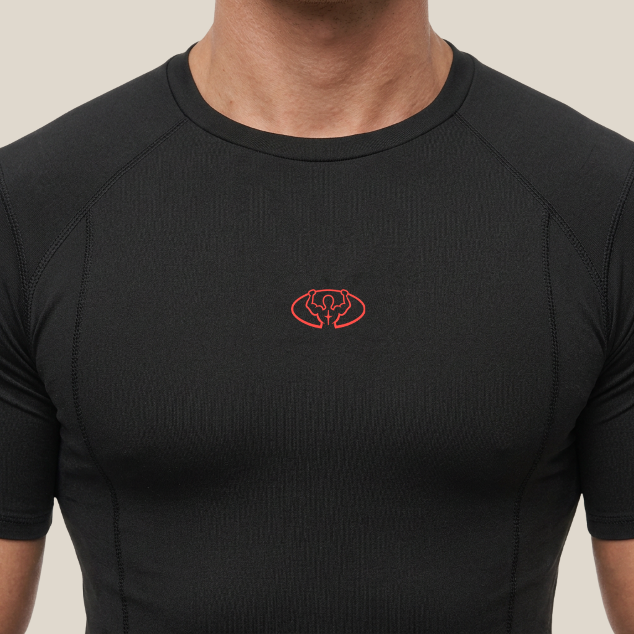 Compression shirt red logo