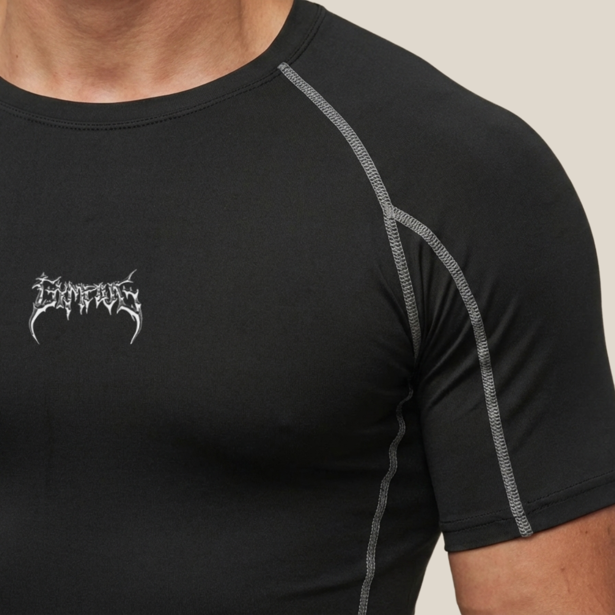 Compression shirt white cuts