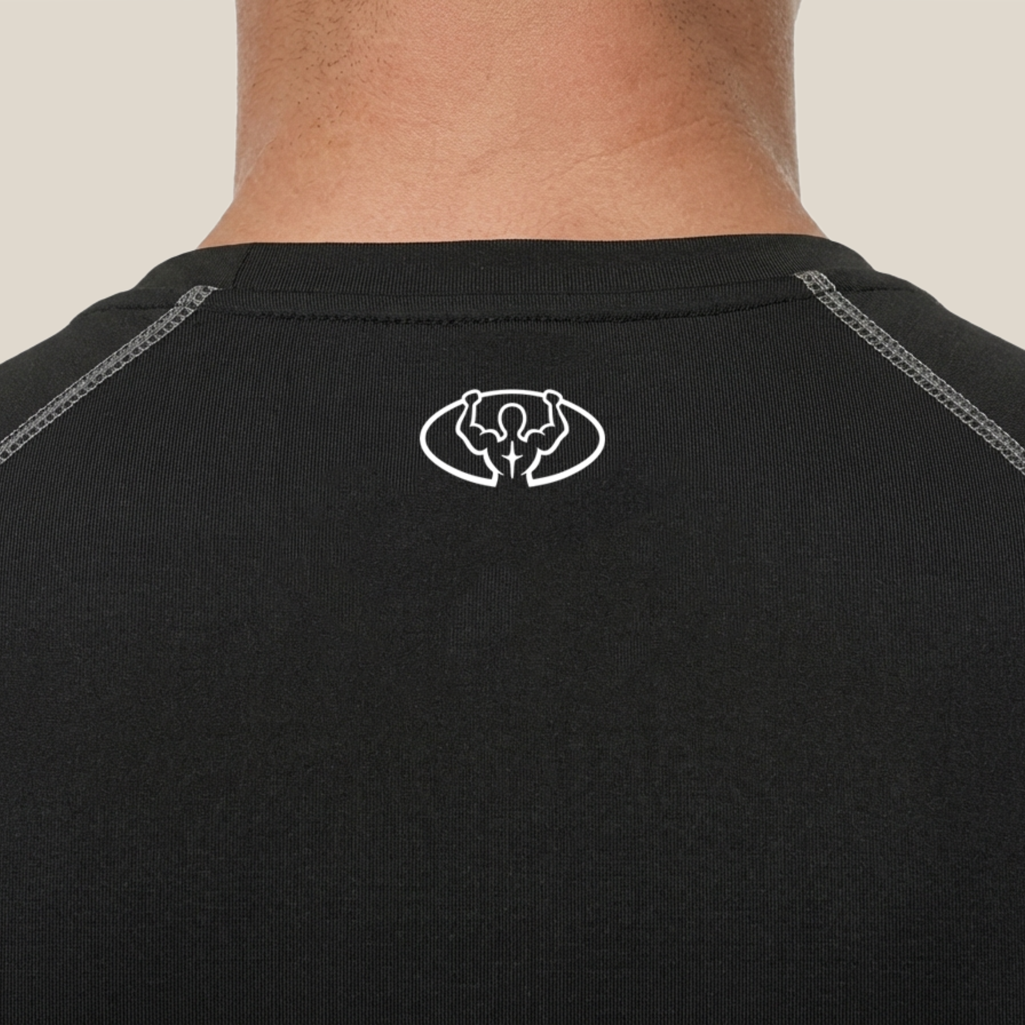 Compression shirt white cuts