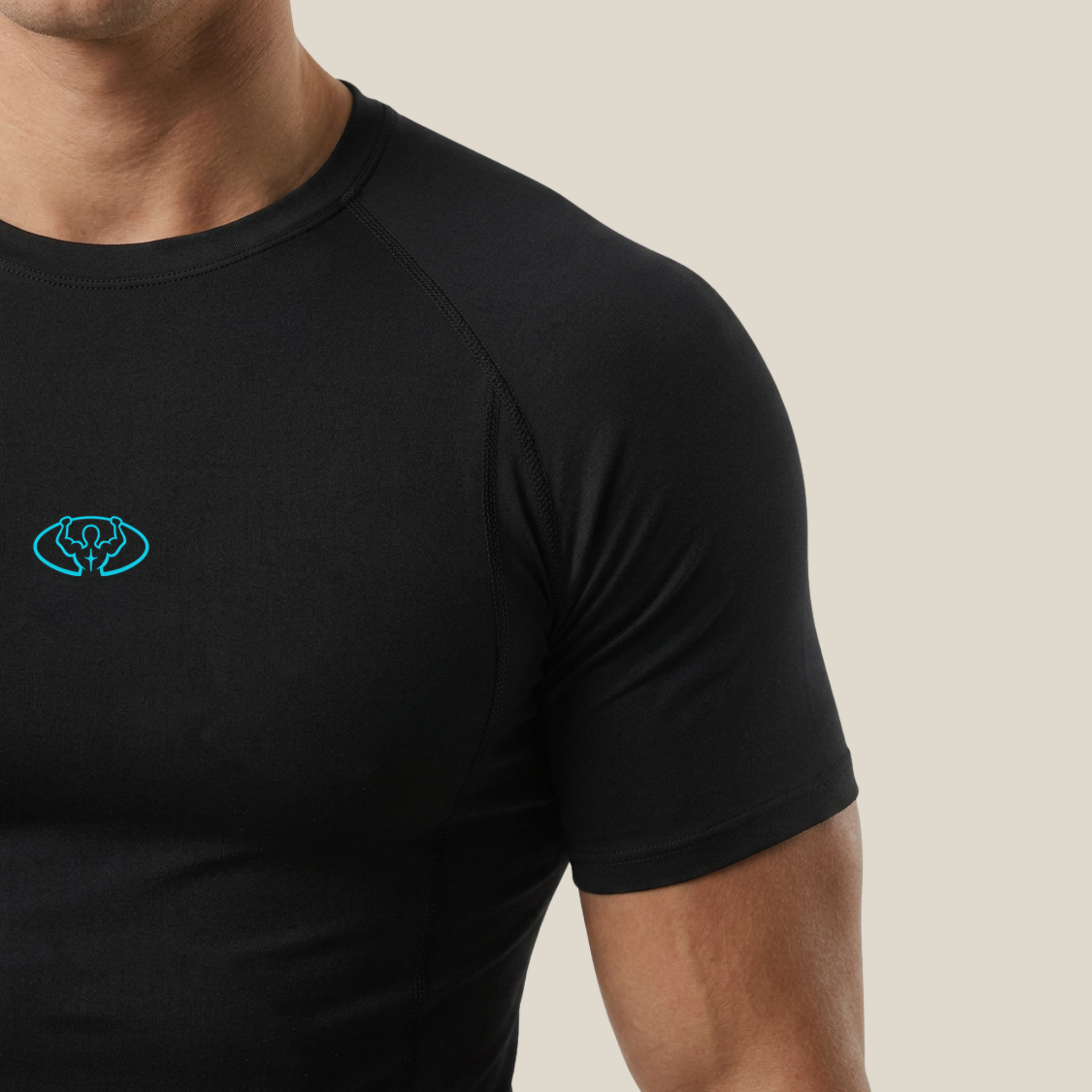 Compression shirt blue logo