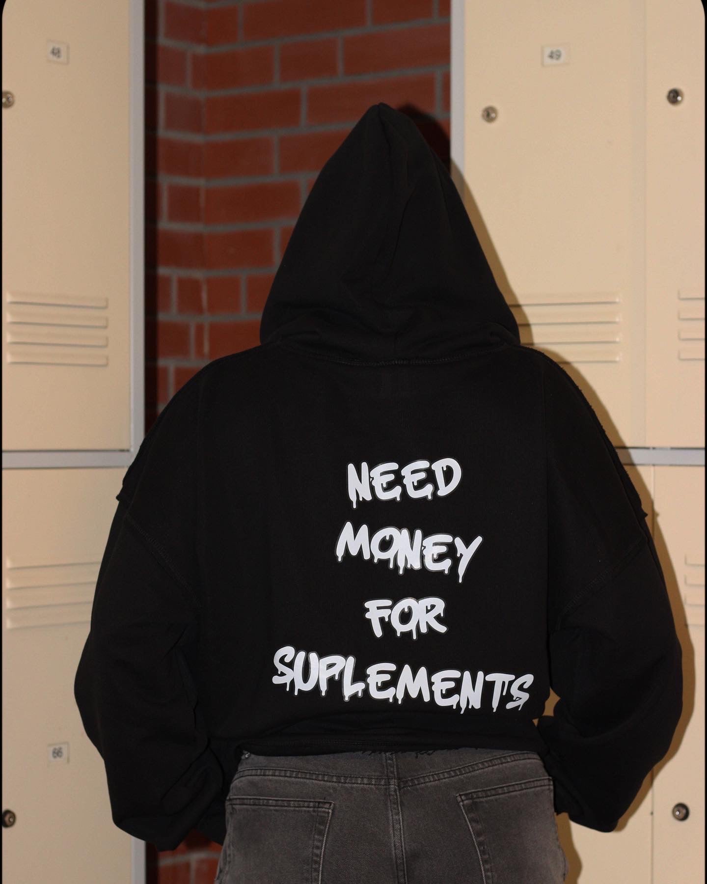 boxy hoodie | need money for suplements