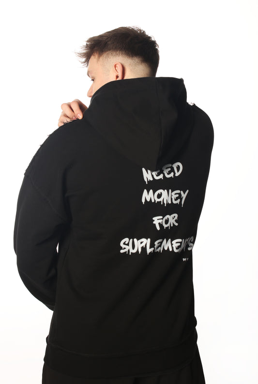 boxy hoodie | need money for suplements