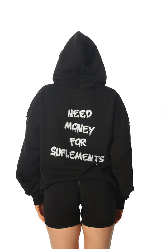 boxy hoodie | need money for suplements