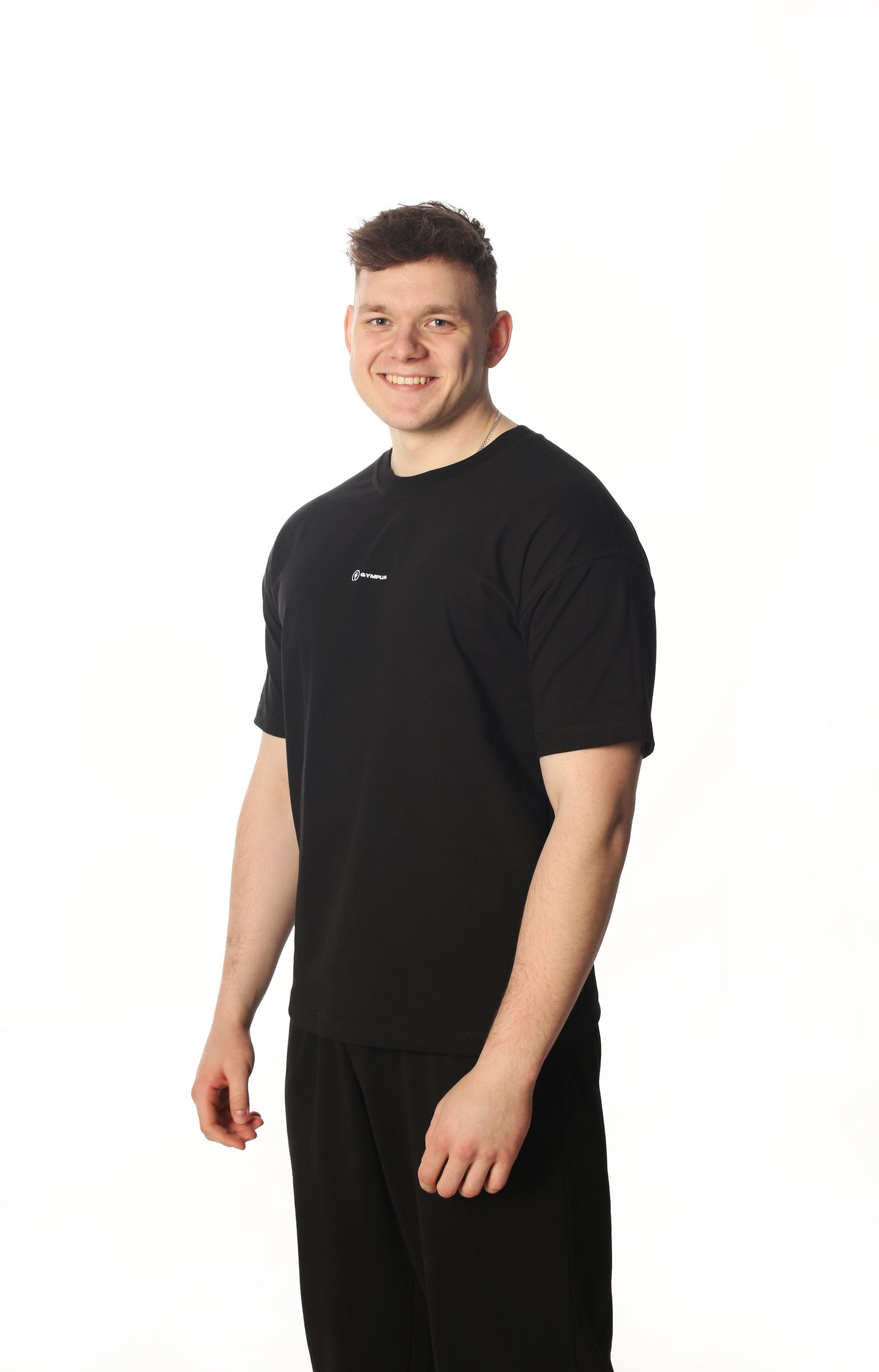 oversize t-shirt | double armed (czerń)