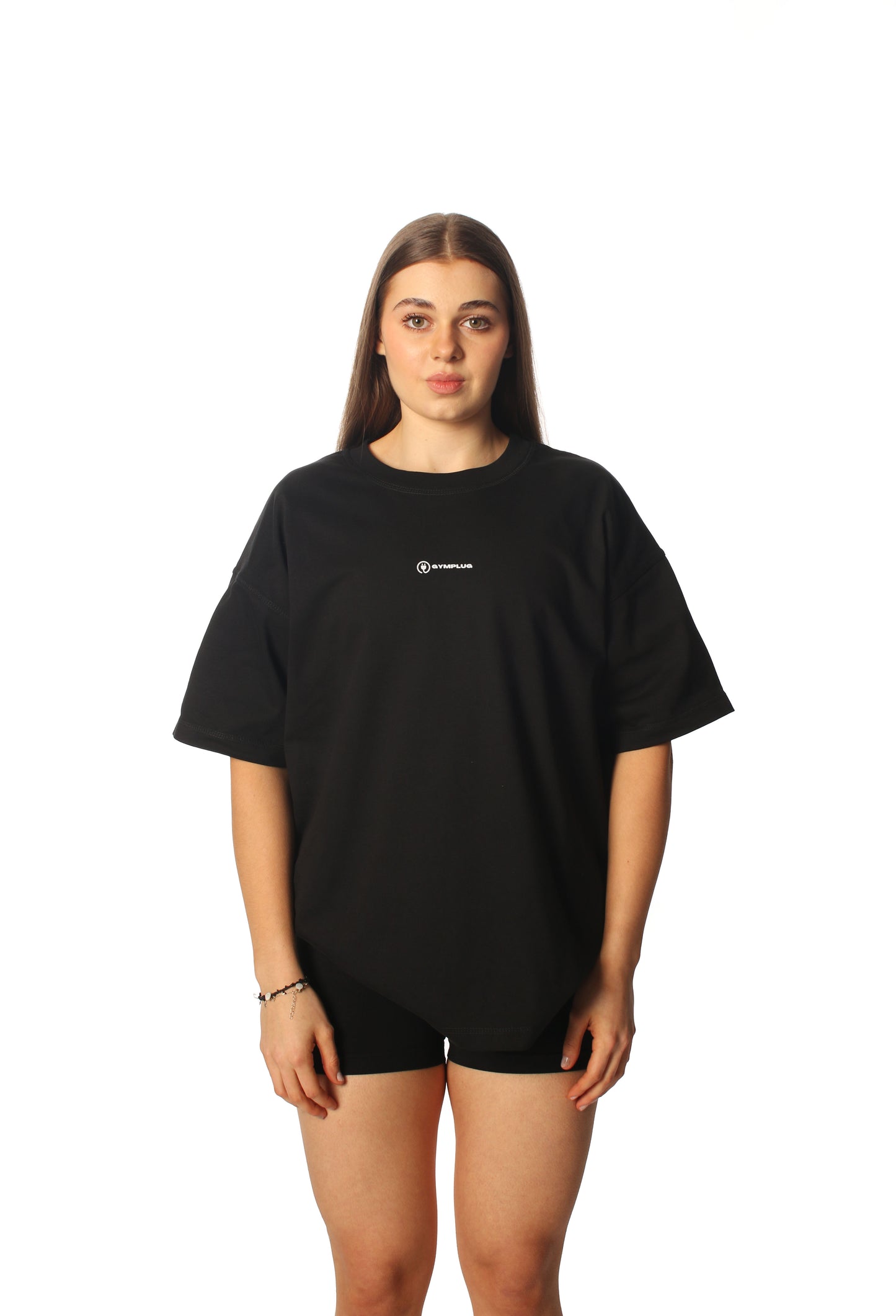 oversize t-shirt | double armed (czerń)