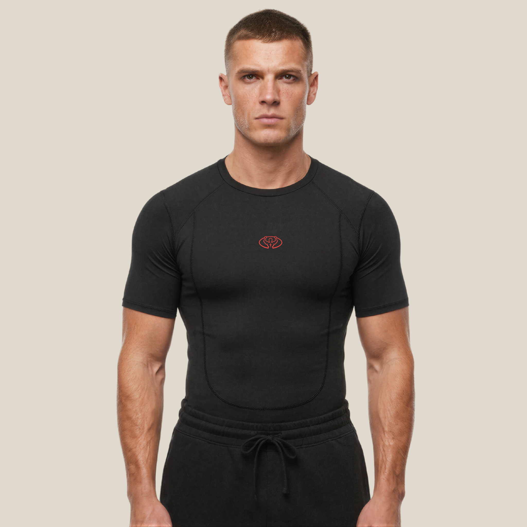 Compression shirt red logo