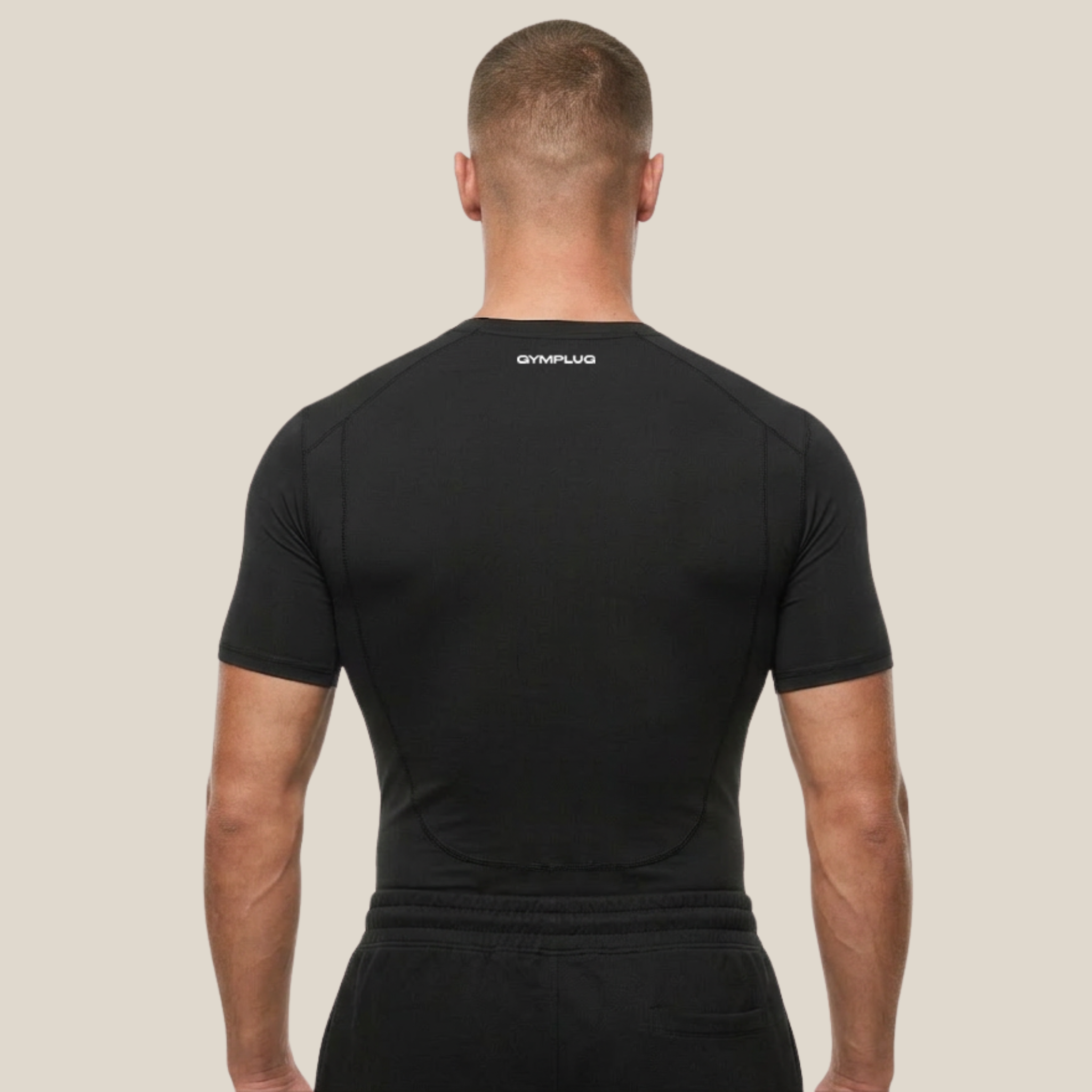 Compression shirt white logo