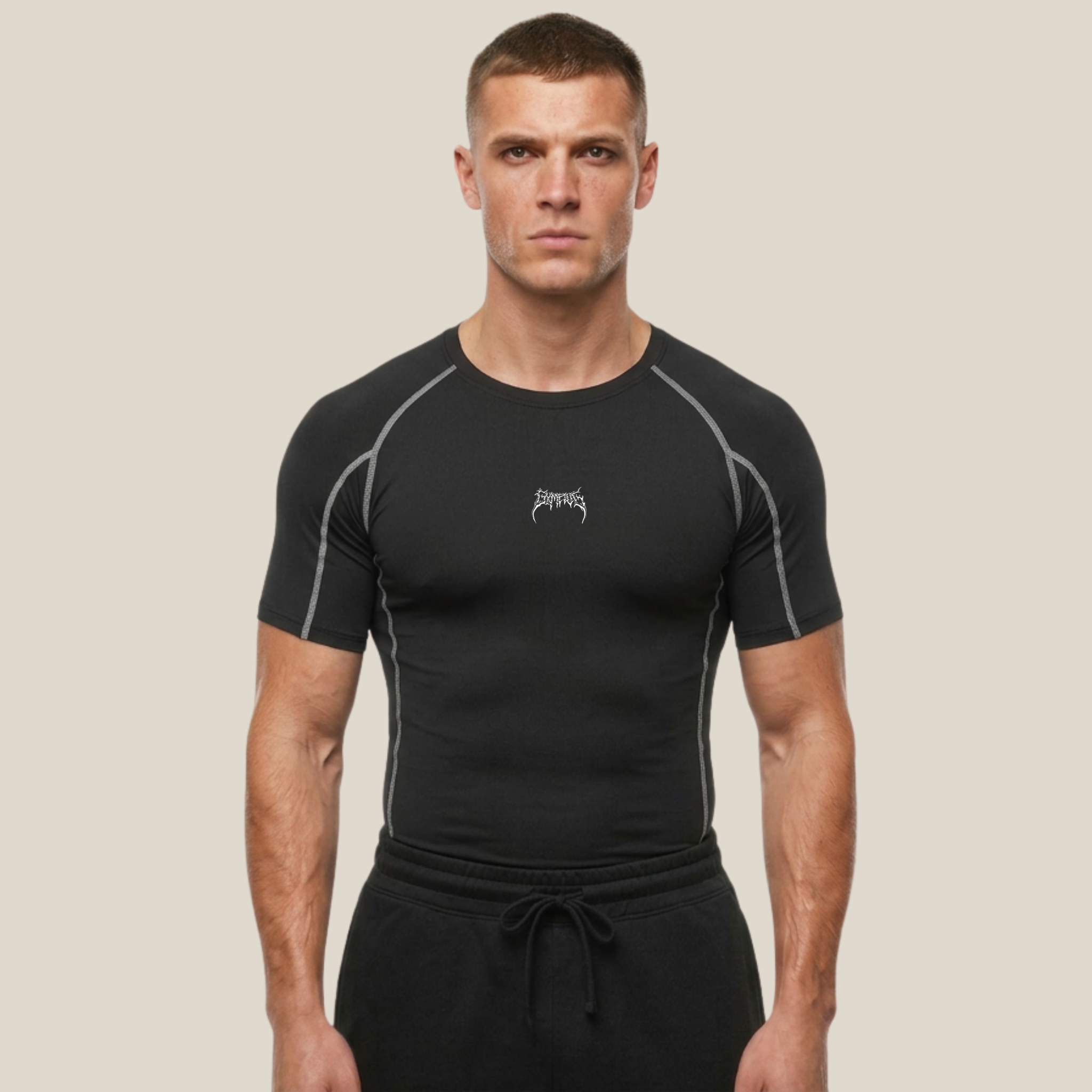Compression shirt white cuts